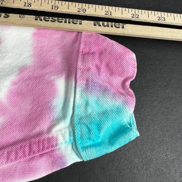 Levi's Pride Use Your Voice Jean Jacket Extra Small White Colorful Tye Dye Denim - Picture 10 of 16